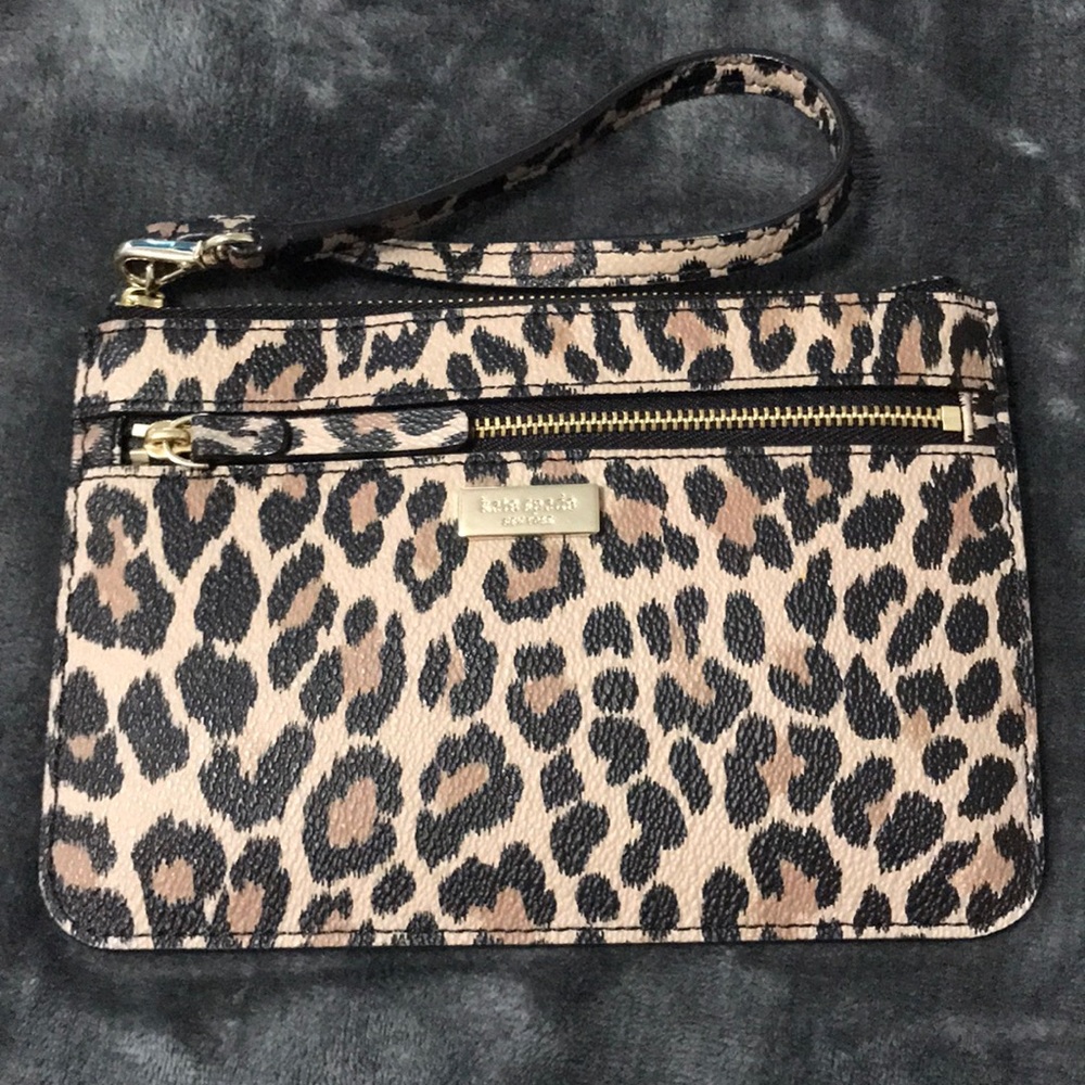 Kate Spade Leopard print Wristlet